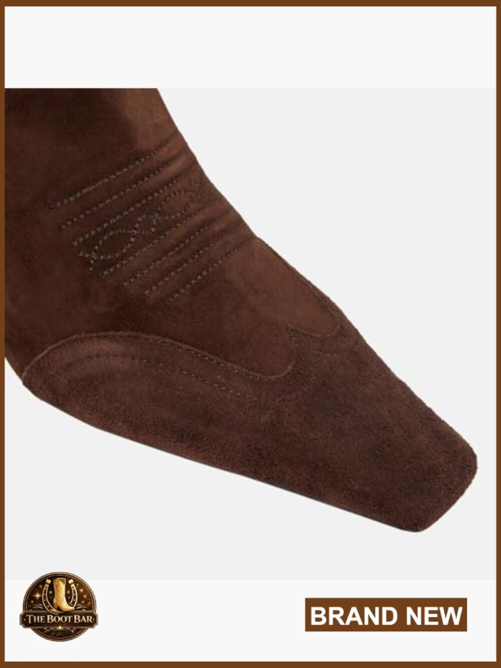 Suede Cowboy Knee High Boots Pointed Toe Kitten Heel Pull On Wide Calf - Picture 2 of 6